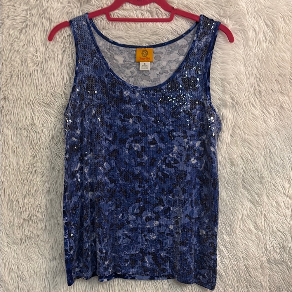 Ruby Rd. Sequined Tank Top size Small